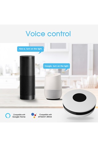 Shineyee Nas-ır02w Tuya Wifi Akıllı Sesli Ir Kumanda: Alexa/google Home Desteği, Tv/klima/fan Kontrolü, 360 7m Menzil, 2.4g Wifi, Akıllı Hayat Uygulaması