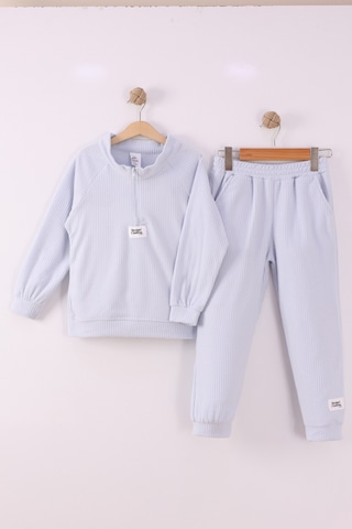 Monox Erkek Çocuk Reglan Kol Fitilli Polar Takım Mavi