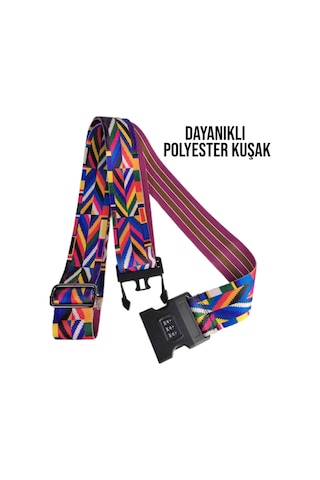 Valiz Emniyet Kemeri Şifreli Kilitli Renkli 8683255012041