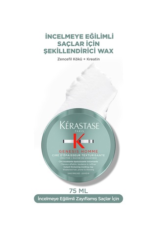 Genesis Homme Şekillendirici Wax 75 Ml