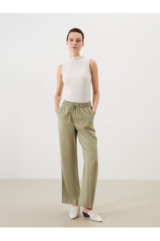 Lcw Comfort Haki Beli Lastikli Modal Karışımlı Kadın Pantolon