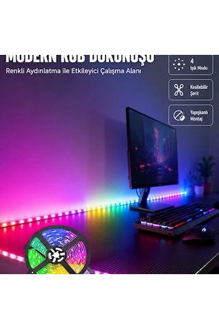 5 Metre Kumandalı Su Geçirmez Şerit Led 91791390