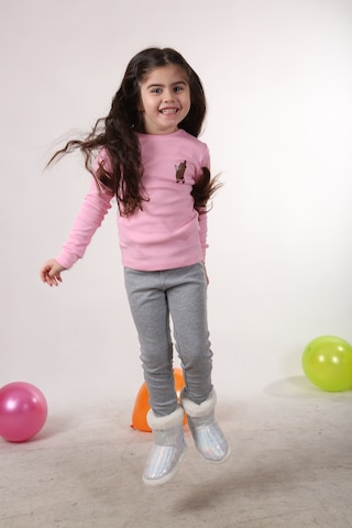 Teenyweenykids Ayıcık Baskı Pijama Takımı Açık Pembe AÇIK PEMBE