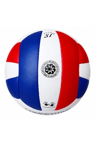 Katze Competitive Voleybol Topu El Dikişli Renkli Beyaz - Kırmızı - Mavi