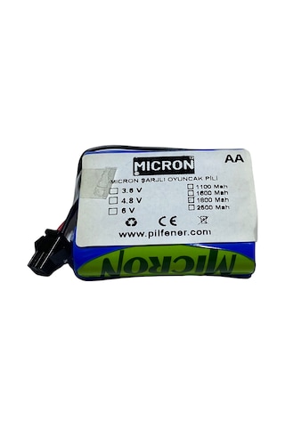 Micron 3.6v 2500mah Aa Uzaktan Kumandalı Şarjlı Araba Pili (Batarya)