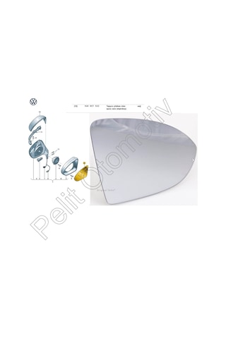 Golf 7 2013-2020 Sağ Ayna Camı 5g0857522