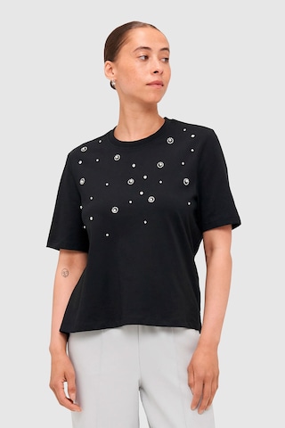 Only Kadın Onljulıa Bisiklet Yaka Taş Detaylı %100 Pamuk T-shirt 15324847 Black Siyah