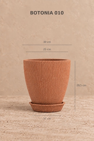 Bostann Dekoratif Saksı - Botonıa 010 - 13l - Kahverengi 13 Lt.