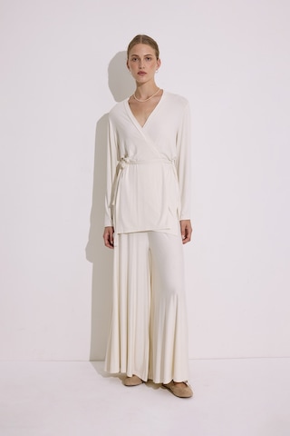 Bağlamalı Dökümlü Kimono İnci İnci