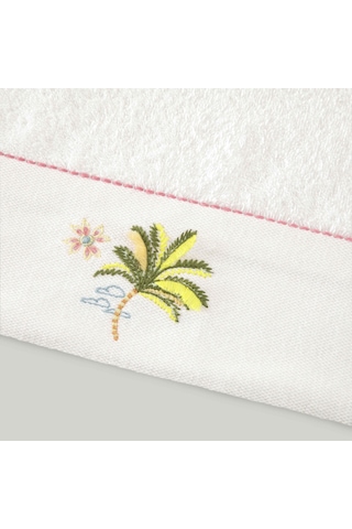 Linens Tropical Pamuk 50x85 Cm Yüz Havlusu Beyaz 450 G/m²