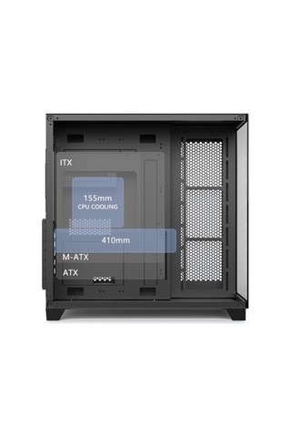 Gaming Boş Kasa Temperli Cam Şeffaf 42x28cm Bilgisayar Kasası 425x280x420mm