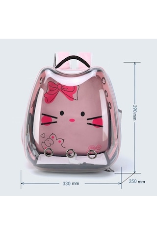 Dm Cbtx Karikatür Desenli Kedi Şeffaf Pet Çantası - Uzay Kapsülü Sırt Çantası, Mavi