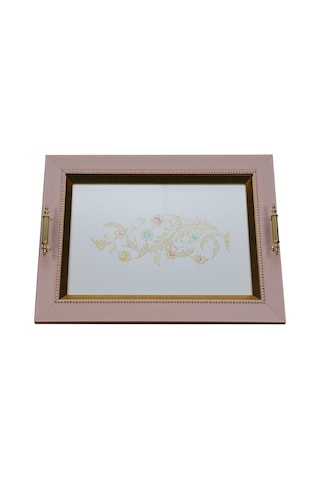 E38 El İşçiliği Sazyolu Suluboya Tepsi 35x48 Cm - 6222