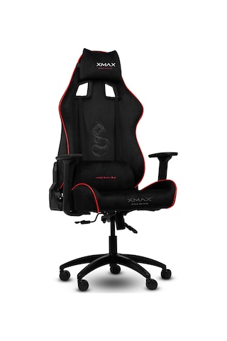 Rio Pus Balerion Terletmez Kadife Kumaş Siyah Gaming Oyuncu Koltuğu -10 Siyah