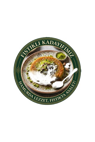 Fıstıklı Kadayıf Temalı Tatlıcılar Pastaneler Restoranlar İçin Ahşap Duvar Kapı Dekoratif Süs Tablo 2