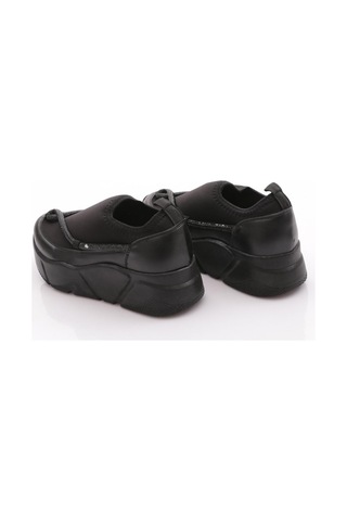 Dgn M405 Kadin Kalin Taban Silver Taşli İp Detayli Sneakers Ayakkabi Siyah
