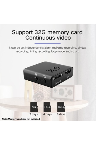 Geeksen Ev İçi Mini 1080p Wıfı Gözaltı Kamerası - Akıllı Hareket Algılama Ve Sürekli Kayıt, Telefon İle Uzaktan İzleme