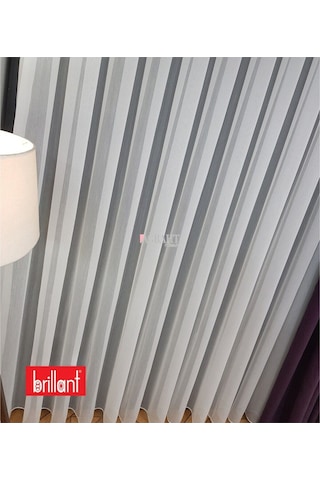 Brillant Ütü İstemez Ağır Gramajlı Kırışmaz Balık Sırtı Desen Tül Perde
