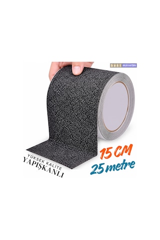 Siyah Merdiven Ve Zemin Kaydırmaz Kaymaz Bant 150mm X 25mt Evimdeyokyok