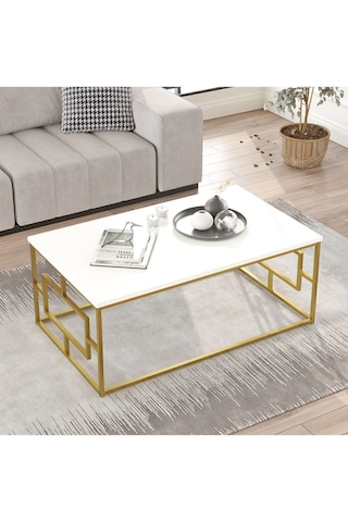 Atlantis Gold Metal Orta Sehpa Beyaz Atl12-w Beyaz