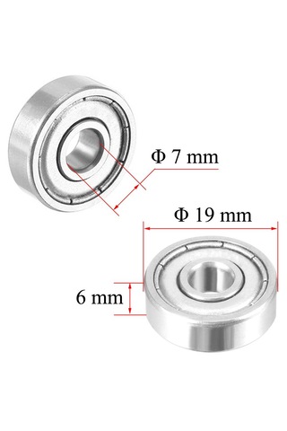 607 Zz Minyatür Rulman 7x19x6 Mm 10 Adet