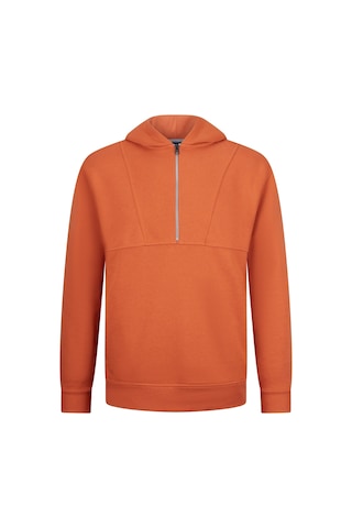 Hatemoğlu Turuncu Regular Fit Fermuarlı Kapüşonlu Sweatshirt Turuncu