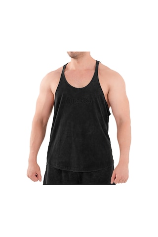 Kingsize Nutrition Kingsize Darksteel Antik Yıkamalı Atlet Siyah Siyah