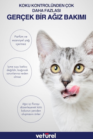 Veturel Kedi Ağız Bakımı Köpek Ağız Kokusu Diş Eti Yarası Bakım Spreyi 100 ML