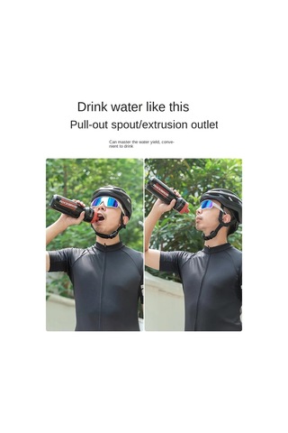 Rockbros Dcbt69Tb 750Ml Pp5 Su Şişesi Spor Bisiklet Sıkma Tipi Su Bardağı Bpa Içermez Fda Sertifikası Yok - Mavi