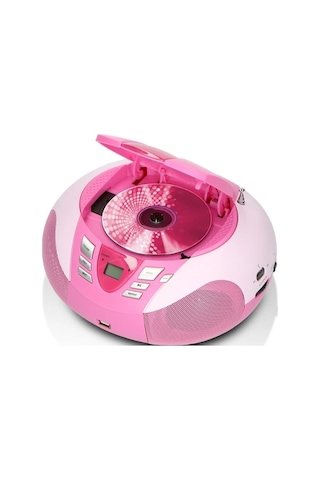 Lenco Scd-37 Usb Pembe - Taşınabilir Fm Radyo Cd Ve Usb Çalar - Pembe