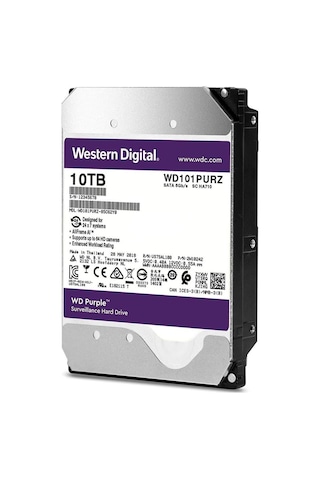 Wd 10tb Purple 7200rpm 256mb 7-24 3.5" Wd101purz Pc&dvr Harddisk İthalat
