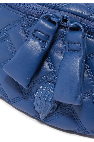Kurt Geiger Kensington Deri Bel Çantası 20x12x5 Cm Zincirli Ve Kartal Figürlü Tasarım Mavi