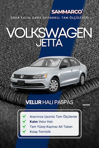 Volkswagen Jetta 2016 Halı Paspas Velur Paspas Kumaş Paspas Oto Paspas