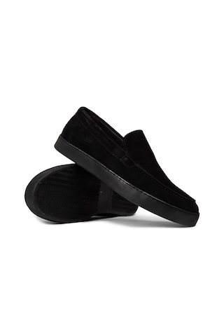 Deery Erkek Hakiki Süet Siyah Loafer Ayakkabı - 01993msyhc01 Siyah