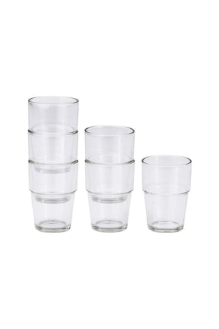 Reko Bardak Seti, Saydam Cam, 6 Adet, 17 Cl çok renkli