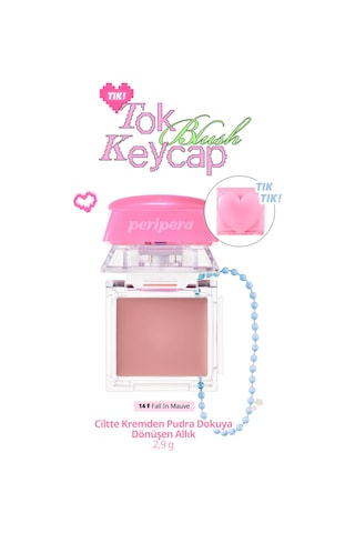 Ciltte Kremden Pudra Dokuya Dönüşen Allık Perıpera Tok Blush Keycap 14 Fall In Mauve