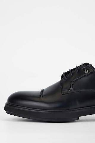 Tamer Tanca Erkek Hakiki Deri Siyah Açma Casual Ayakkabı 183 21854 Erk Ayk Sk23-24 Sıyah Acma Siyah