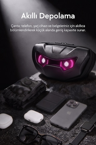 Led Işıklı Akıllı Scooter Çantası - Sct-3 Siyah
