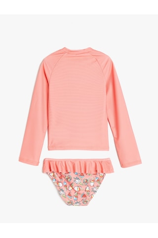 Koton Fırfır Detaylı Unicorn Baskılı Uzun Kollu Bikini Seti Pembe Desenli 5skg00025mm Pembe Desenli