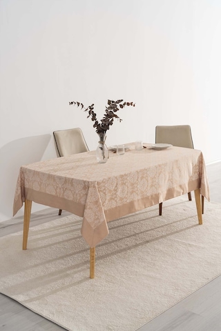 Rivaistanbul Damascus Cappuccino Masa Örtüsü 160x220 Cm Çok Renkli
