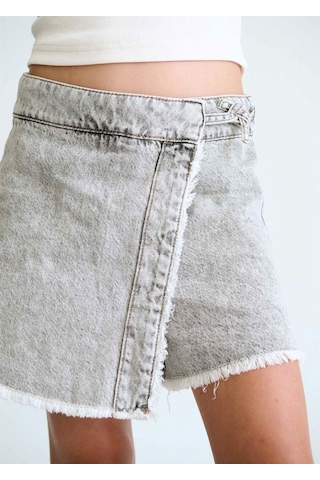 Kız Çocuk Denim Şort Etek Gri 6903 Gri