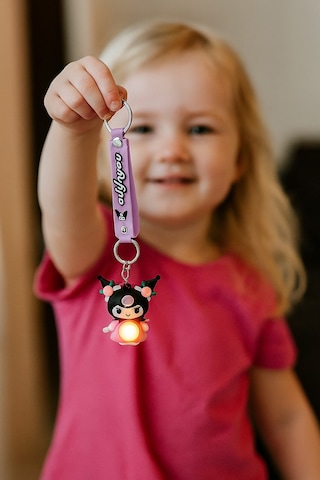 Işıklı Kuromi Çocuk Anahtarlık Mor