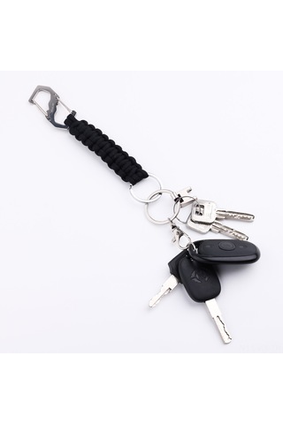 Kangvka Skyfox Nylon Paracord Anahtarlık Seti 1.2m 220kg Yük Dayanımı 420 Çelik Airtag Kılıfı Dahil