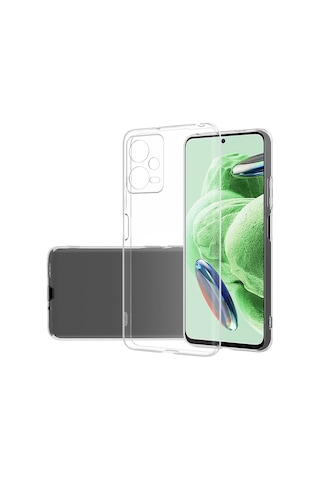 Xiaomi Uyumlu Redmi Note 12 5g Kılıf Zore Şeffaf Süper Silikon Kapak