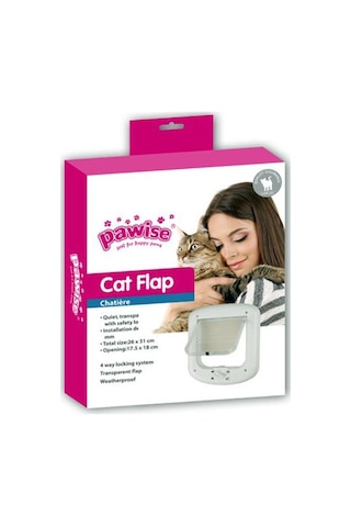 Pawise Kedi Kapısı Beyaz 23 x 26 CM
