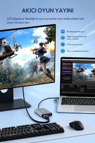 4k 60hz Hdmı Loop Out Görüntü Ses Yakalama Kartı Dual Usb Type-c 2'si 1 Arada Video Capture Card Switch Ps5 Canlı Yayın Oyun Kayıt Alüminyum Alaşım Z825