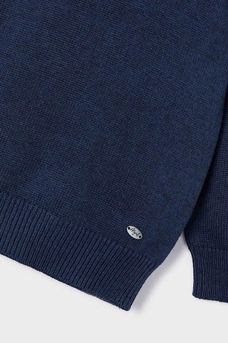 Erkek Çocuk Bisiklet Yaka Basic Triko Kazak - Lacivert Sarı