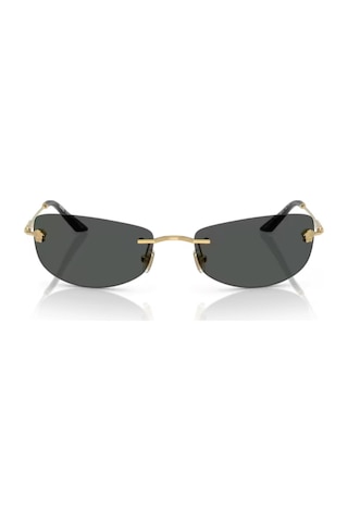 Versace Ve 2279 100287 60 Erkek Dikdörtgen Gold Metal Güneş Gözlüğü Altın