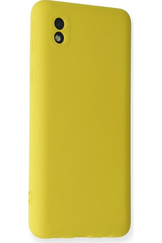 Newface - 754 - Samsung Galaxy Uyumlu A01 Core Kılıf Nano İçi Kadife Silikon - Csmo-tex - - Sarı