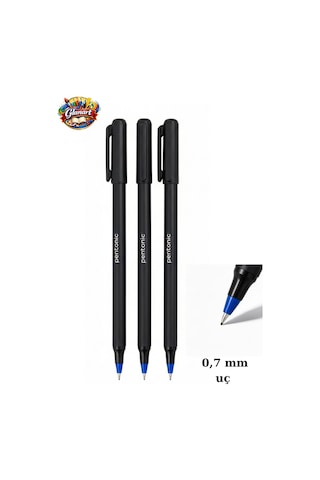 Linc Pentonik 0,7 Mm Uçlu Büro Tipi Mavi Tükenmez Kalem 3 Adet